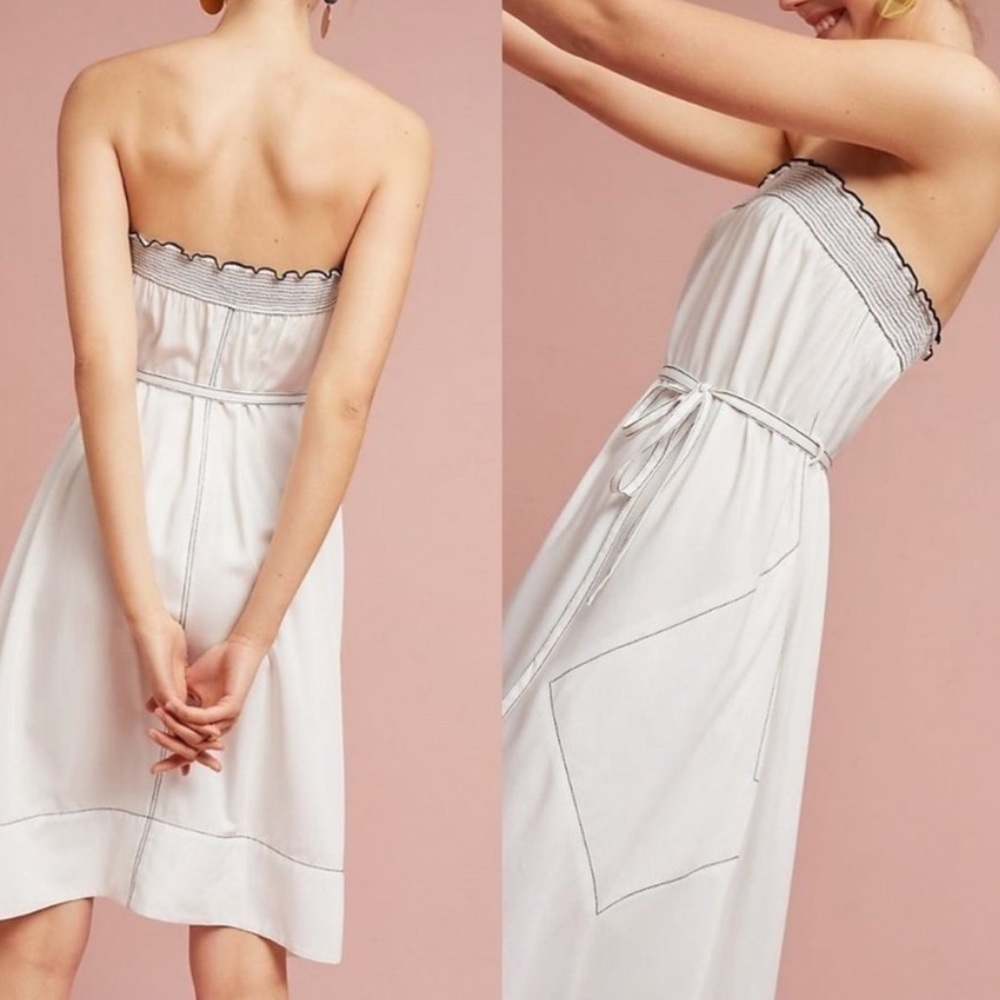 Anthropologie Mischa by Tracy Reece strapless beachy asymmetrical Hem Sun Dress